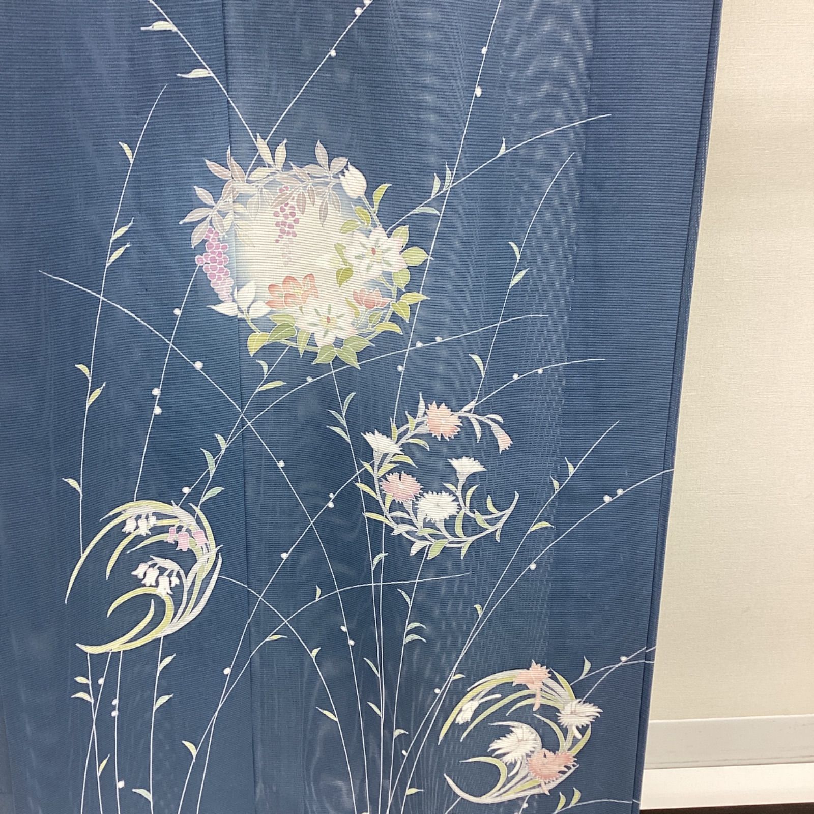 中古品 夏着物 夏付け下げ 絽 熨斗目花色 正絹 裄67 R904 - メルカリ