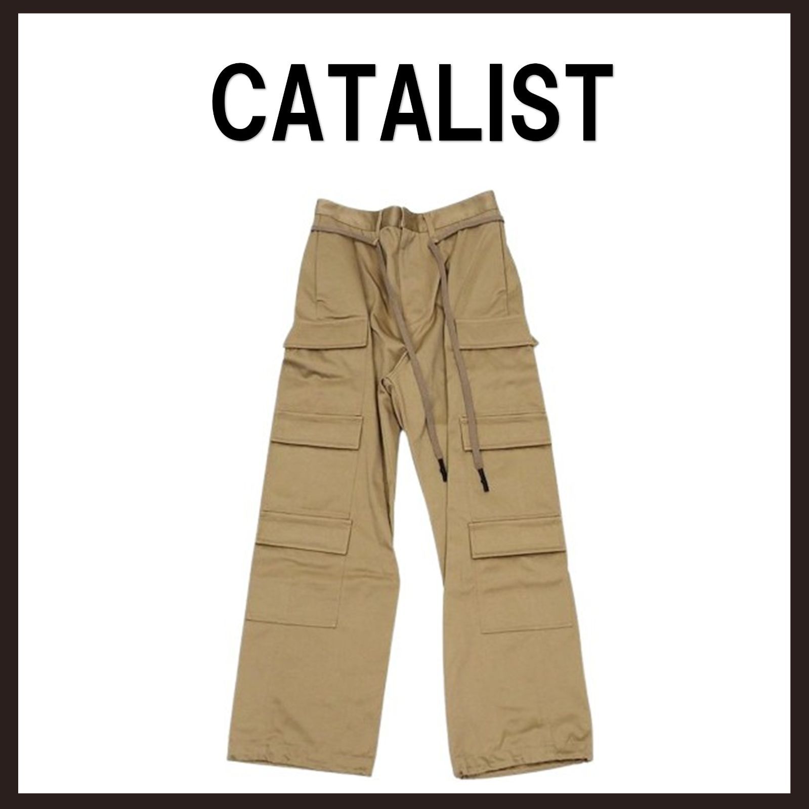 新品未使用　CATALIST（カタリスト）　ツイル カーゴパンツ　46　ベージュ