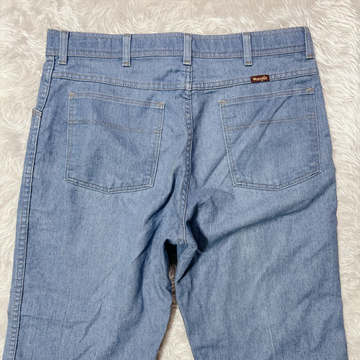 Wrangler】ラングラー ライトブルー デニム W36×L29 ワイドストレート 