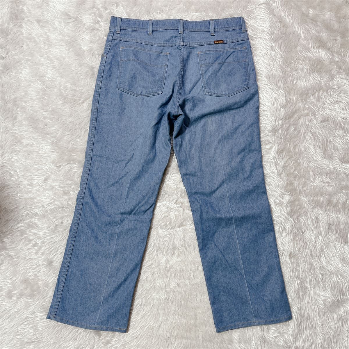 Wrangler】ラングラー ライトブルー デニム W36×L29 ワイドストレート 