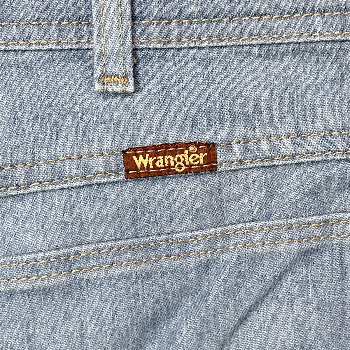 Wrangler】ラングラー ライトブルー デニム W36×L29 ワイドストレート 