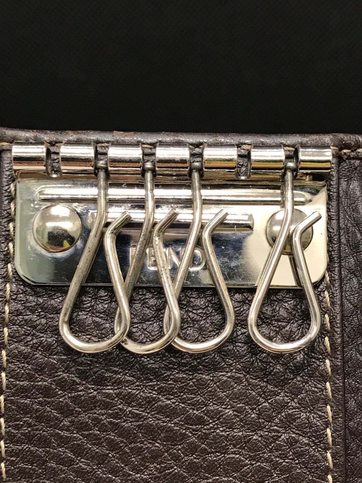 Fendi フェンディ 6連キーケース ズッカ キャンバス×レザー ブラウン