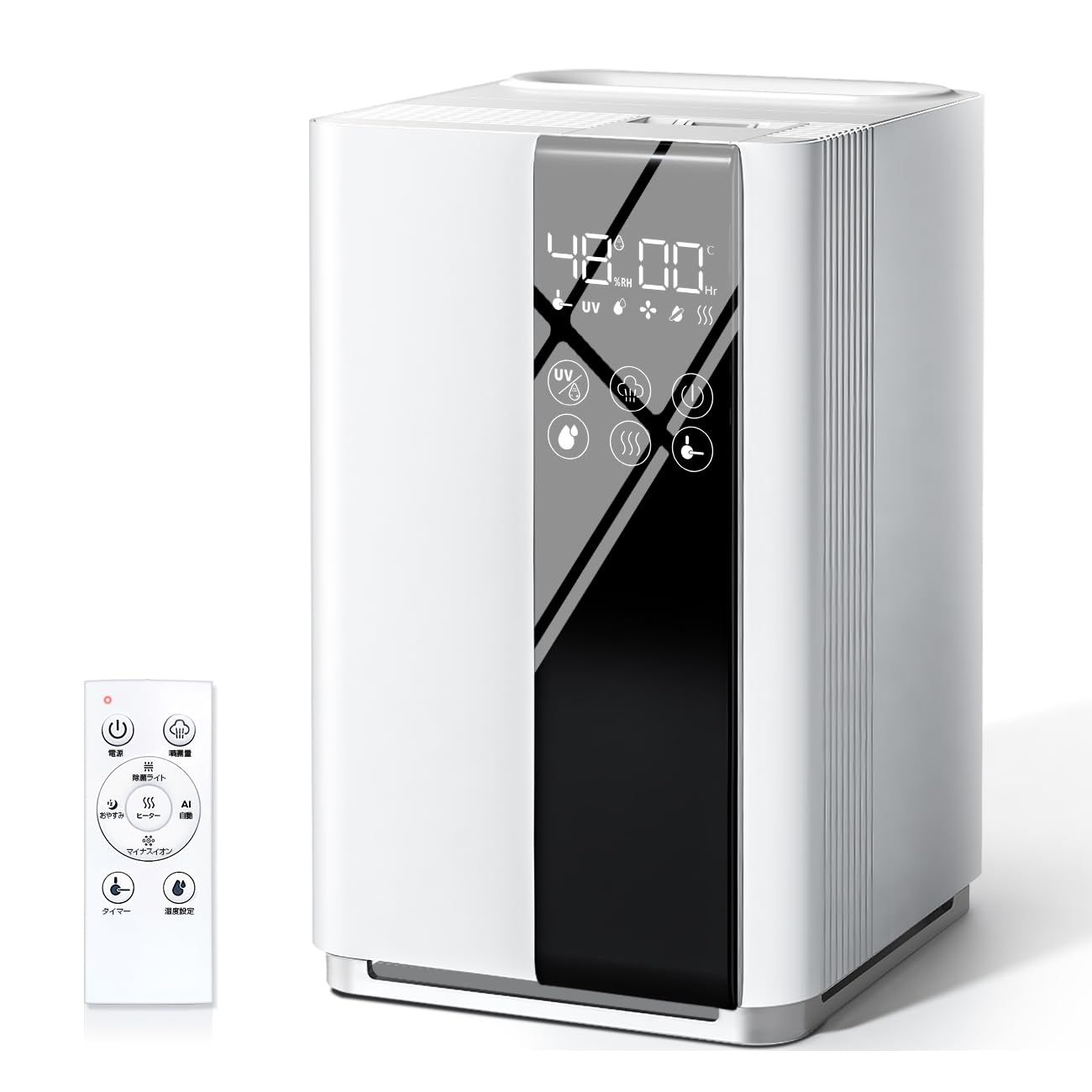 【2025新登場・AIスマート】 加湿器 大容量 5L 知能恒湿 ハイブリッド式加湿器 加熱式 &超音波式 4重除菌 & マイナスイオン 抗菌カートリッジ 空気清浄機能 100℃高温除菌 アロマ対応 上から注水 パワフル加湿 省エネ 静音設計 69c9696a