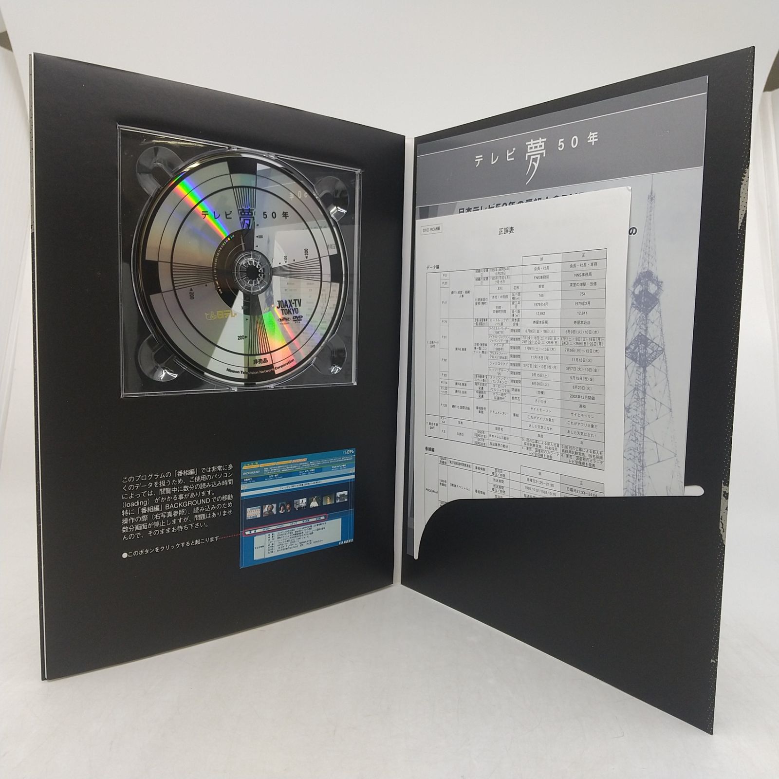 テレビ夢50年 日本テレビ50年史 全8冊 DVD付属 非売品 2606LAth4