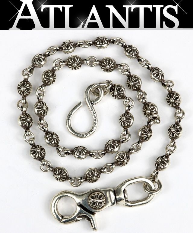 CHROME HEARTS 新宿店 クロムハーツ ＃1 クロスボール ロング ウォレットチェーン 1クリップ メンズ シルバー SV925 31113