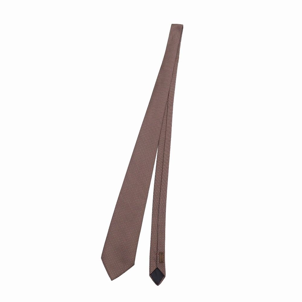 □美品□HERMES エルメス ネクタイ Hロゴ 総柄 シルクツイル ブランド