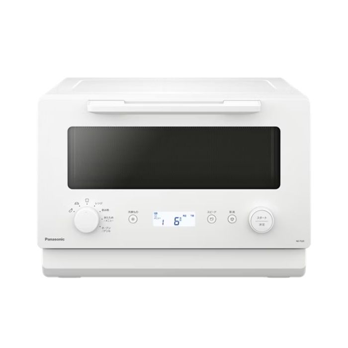 【新品】パナソニック 15L オーブンレンジ NE-FS2E-W ホワイト Panasonic 裏返さずに両面トースト リベイク 自動あたため オーブングリル ワイド＆フラット たて開き