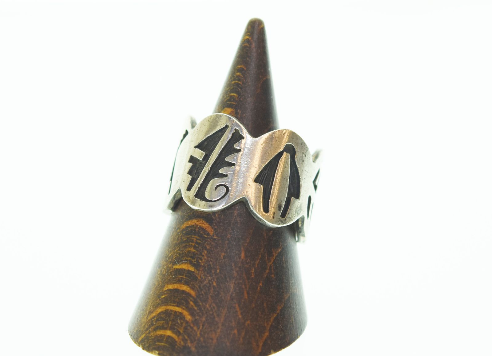 インディアンジュエリー INDIAN JEWELRY Hopi モチーフ メキシカンリング シルバー925 メンズジュエリー・アクセサリー 指輪・リング シルバー 103G-252