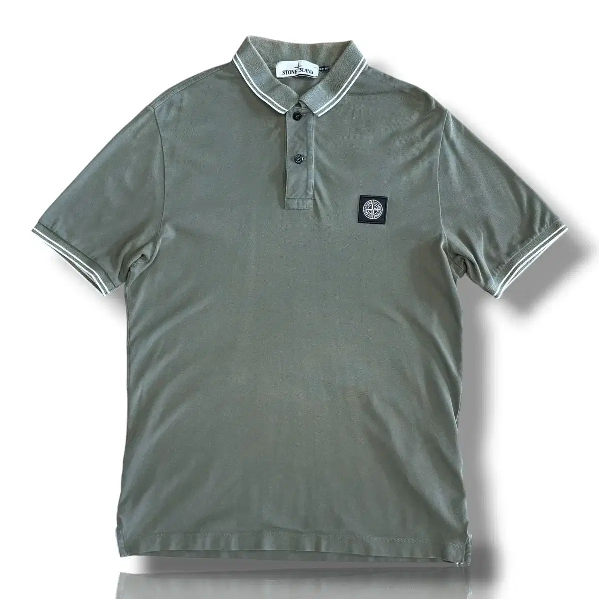 正規品認証 STONE ISLAND L カラ ピケTシャツ 半袖