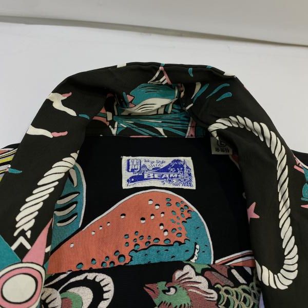 中古】SUNSURF BEAMS別注 アロハシャツ クレイジーパターン サイズL