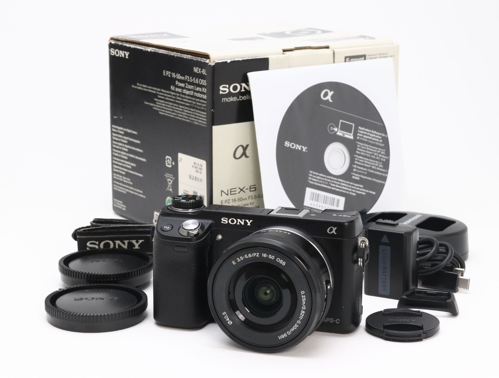 A- (美品) SONY ソニー α NEX-6 E PZ 16-50mm パワーズームレンズ