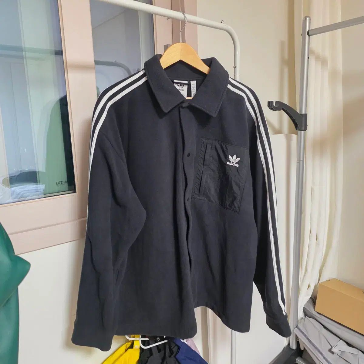 (新品) アディダス ポール フリース ロング スリーブ Tシャツ マン ライフ シャツ XL