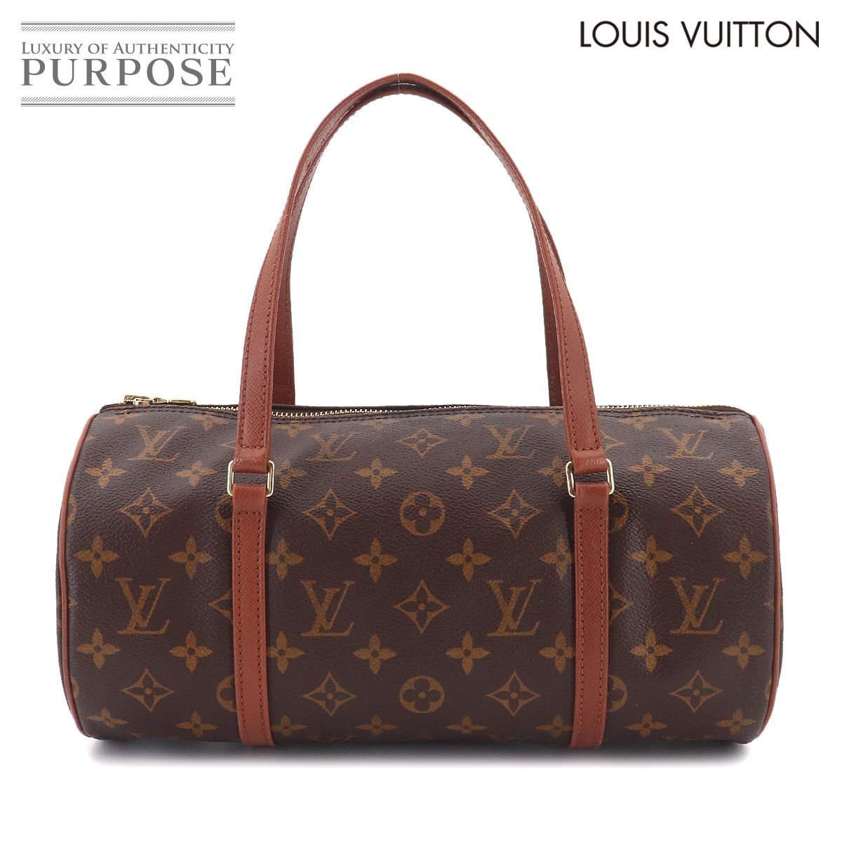 美品 ルイ ヴィトン LOUIS VUITTON モノグラム パピヨン 30 ハンド バッグ M51365 ゴールド 金具 Papillon 30 90324946