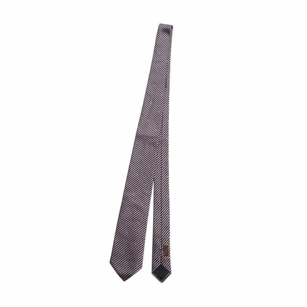 □美品□HERMES エルメス ネクタイ ストライプ 馬具 シルクツイル