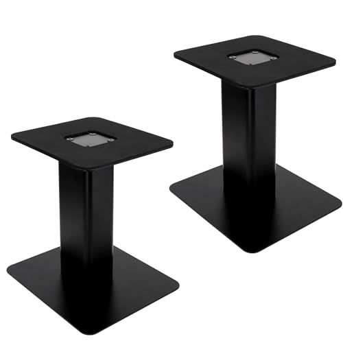 卓上スピーカースタンド【2個セット】|小型天板15×17cm|耐荷重20kgで高安定|高さ20cm固定|3?4インチモニター/ブックシェルフスピーカー対応|省スペース設計
