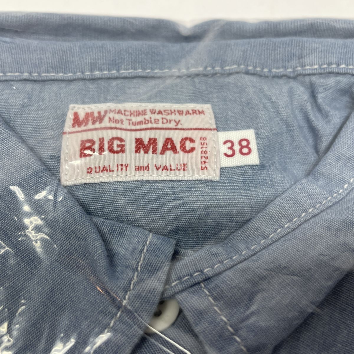 L.L.Bean トートバッグ グリーン 未開封】 BIG MAC ビッグマック 長袖 シャンブレーシャツ サイズ 38(M