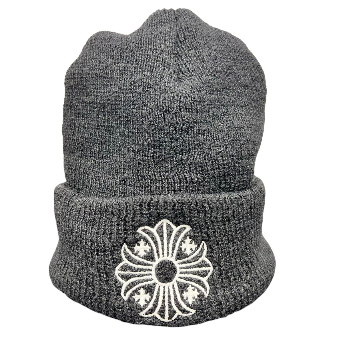 CHROME HEARTS 極美品 WOOL WATCH CAP CHプラス 刺繍 ビーニー ニットキャップ ニット帽 ウール ブラック ホワイト マルチカラー 帽子 ロゴ Aランク 中古 鑑定済 クロムハーツ帽子