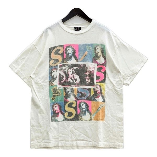 SAINT MICHAEL セントマイケル Tシャツ 半袖 カットソー SW SS TEE VEGES SM-YS8-0000-C15 メンズ XLサイズ ホワイト トップス DM19297■