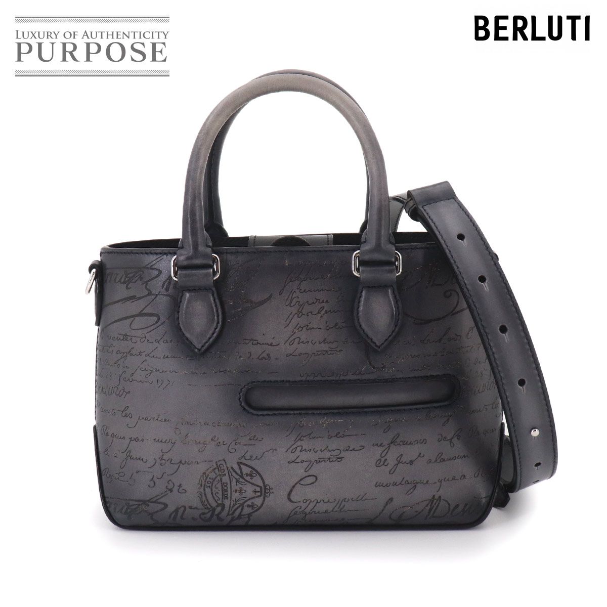 未使用 展示品 ベルルッティ Berluti カリグラフィ トゥジュール ガリバー メッセンジャー 2way トート ショルダー バッグ 90326113