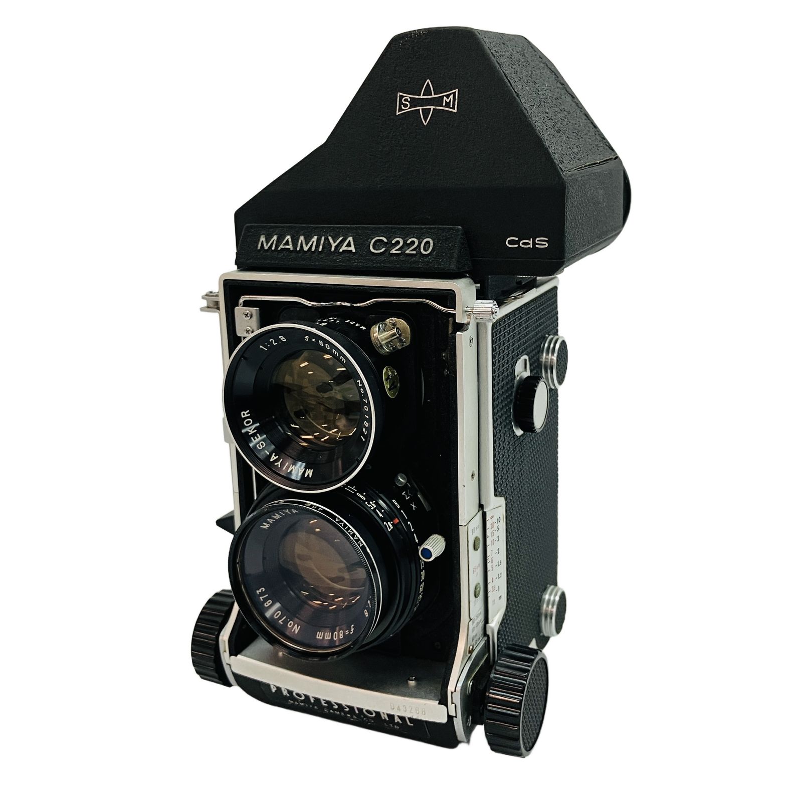 Mamiya C220 PROFESSIONAL CdSファインダー MAMIYA-SEKOR 80mm F2.8 二眼レフ フィルムカメラ マミヤ ジャンク C11305629