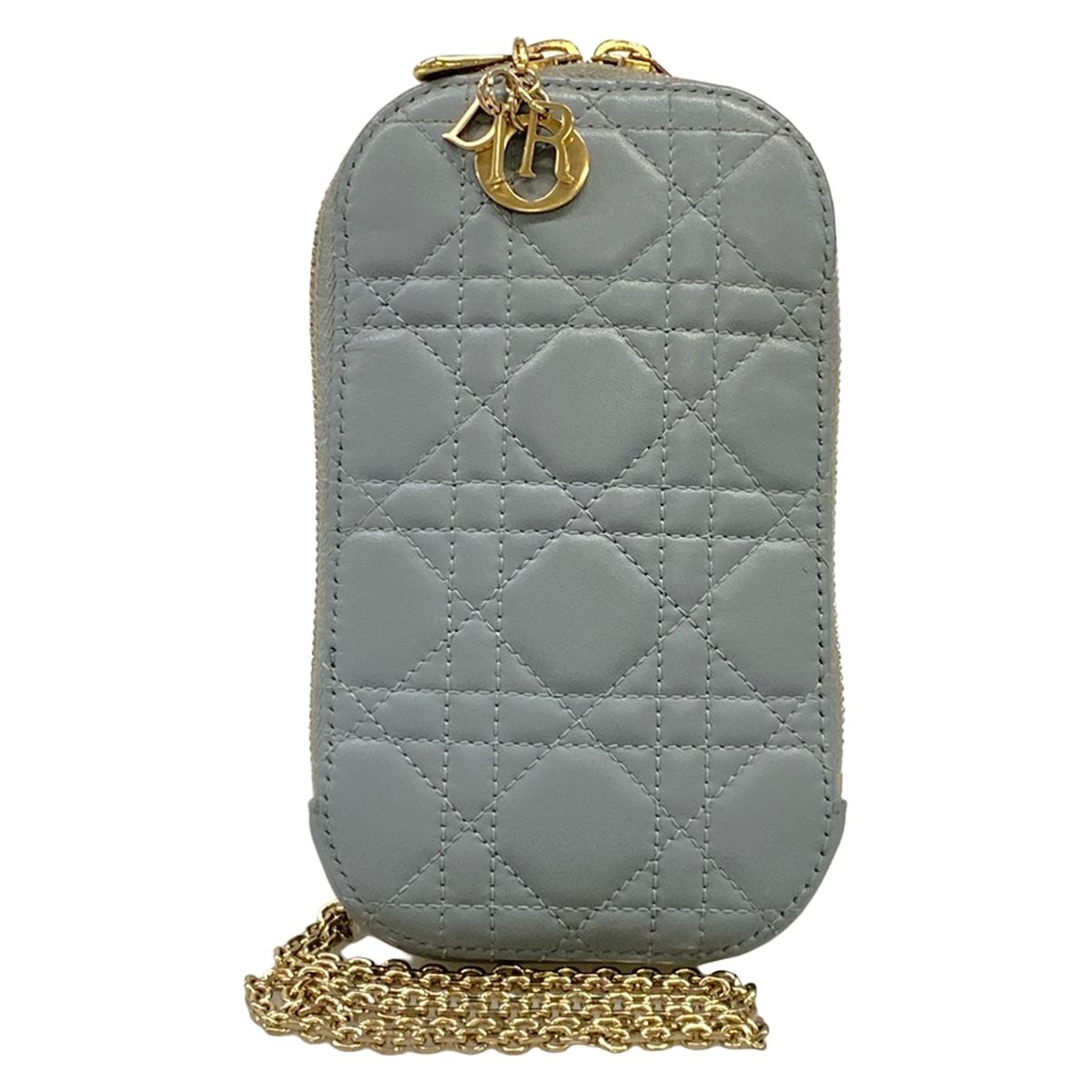 DIOR/ChristianDior(ディオール/クリスチャンディオール) ショルダーバッグ カナージュステッチ ライトブルー ラムスキン 82,700円