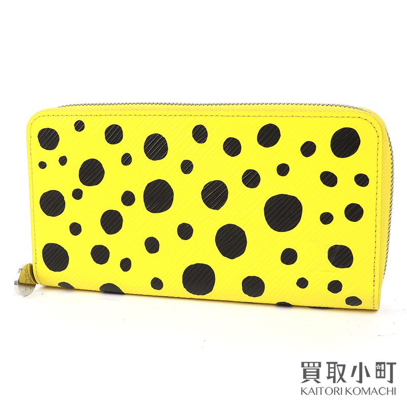 ルイヴィトン M81960 LV×YK ジッピーウォレット インフィニティ ドット 草間彌生 コラボ ジョーヌ エピ ラウンドファスナー長財布