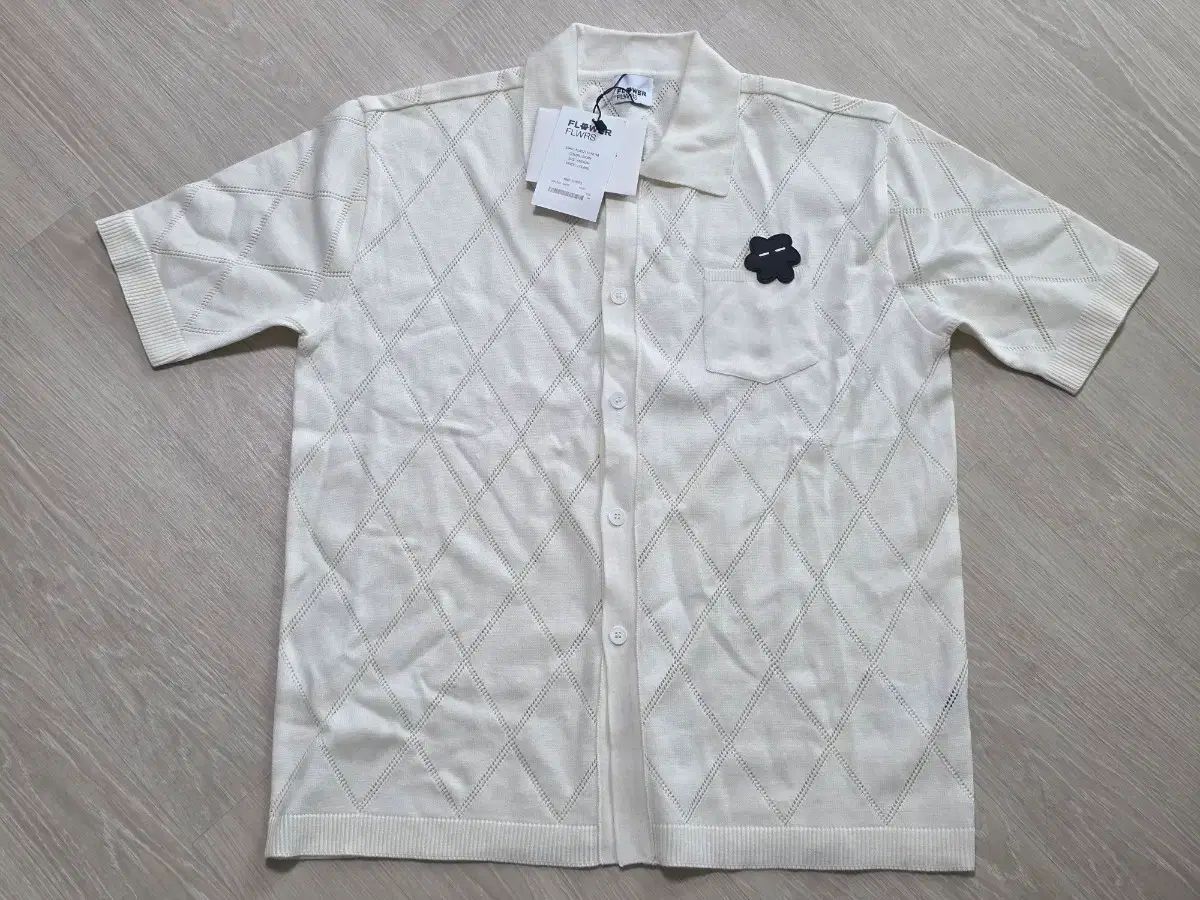 新品) フラワーフラワーズ ニットシャツ M
