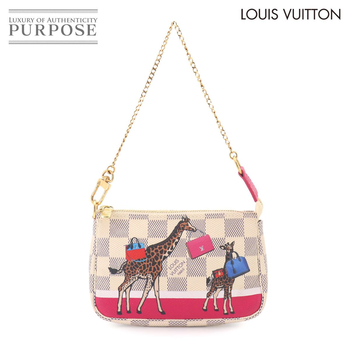 新品同様 ルイ ヴィトン LOUIS VUITTON ダミエ アズール ミニ