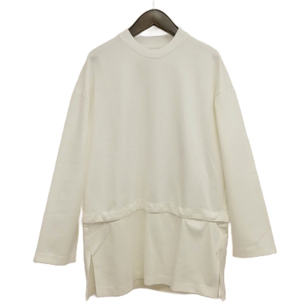 ユナイテッドアローズ UNITED ARROWS & SONS by TEPPEI FUJITA 2WAY レイヤード スウェット カットソー S ホワイト