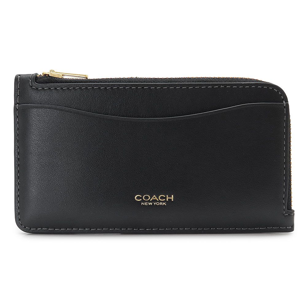 コーチ COACH カードケース レディース CZ112 B4/BK ニューヨーク ジップ カードホルダー 名刺入れ コインケース 小銭入れ 財布 フラグメントケース レザー ブラック 黒