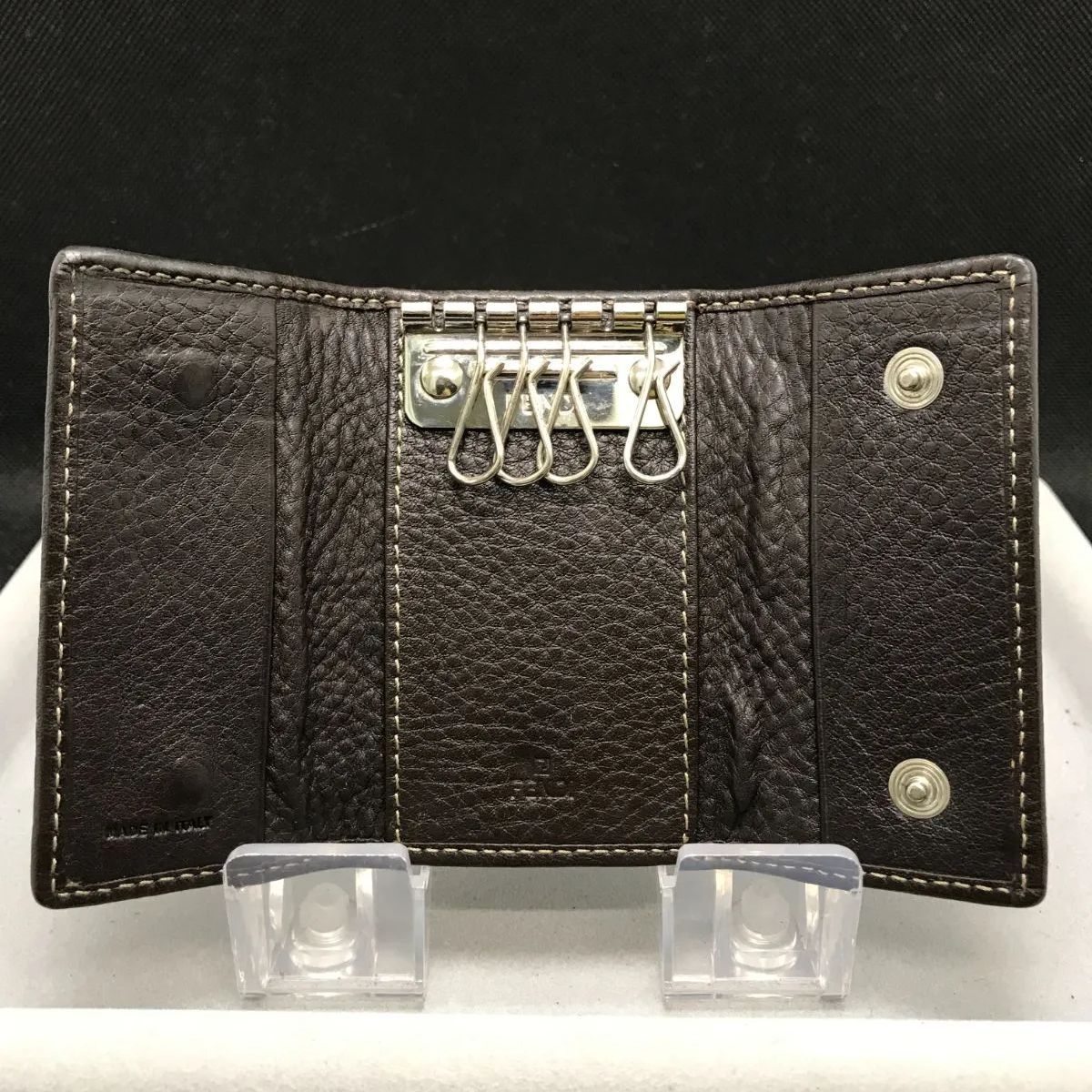 Fendi フェンディ 6連キーケース ズッカ キャンバス×レザー ブラウン