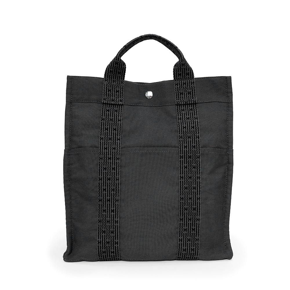 エルメス エールライン アド MM キャンバス グレー リュック デイパック バックパック シルバー金具 HERMES（中古）