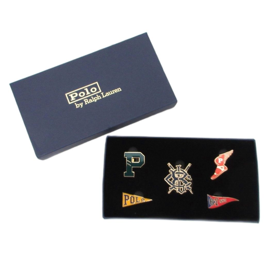 ポロ ラルフローレン POLO RALPH LAUREN 未使用品 ピンバッチ セット 5点 ■IBO93