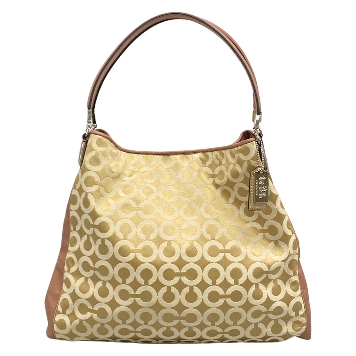 COACH(コーチ) ショルダーバッグ マディソンオプアートサテンフィービー 25625 ベージュ×アイボリー×ピンクベージュ レザー 9,200円