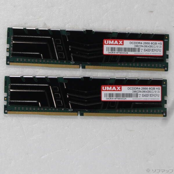 UMAX DDR4-2666 8GB(4GBx2) 中古メモリ - メルカリ