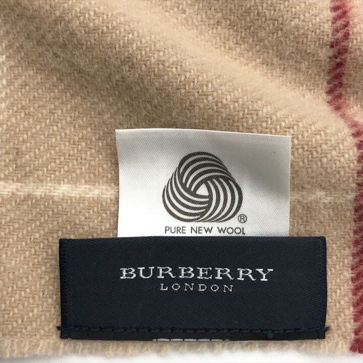 新品未使用 Burberry バーバリー ウール 100％ ブランケット ひざ掛け