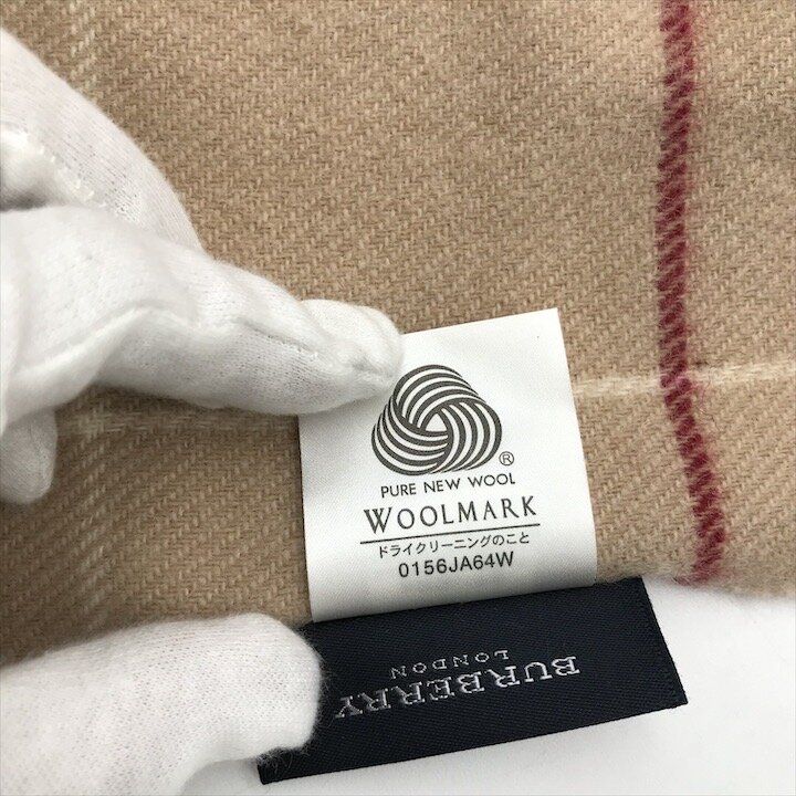 新品未使用 Burberry バーバリー ウール 100％ ブランケット ひざ掛け