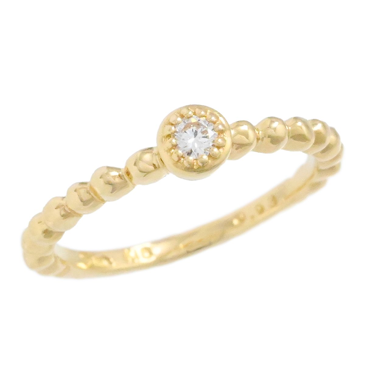 スタージュエリー STAR JEWELRY K18YG イエローゴールド ダイヤ0.03ct ピンキーリング サイズ1号 ダイヤモンドレディース ジュエリー