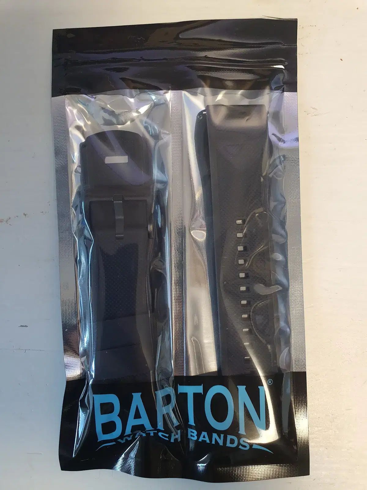 barton watch bands 黒 FKM ゴー ストラップ 22mm