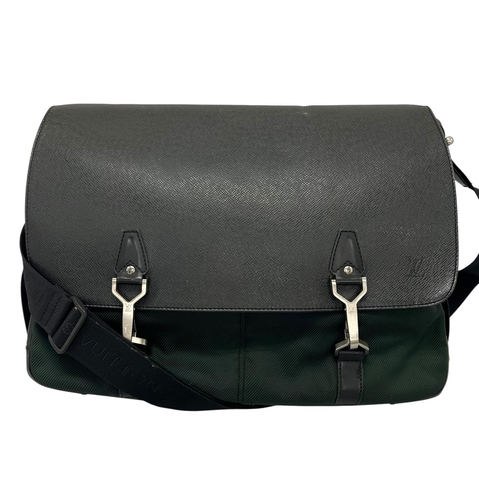LOUIS VUITTON ルイ・ヴィトン デルスー M30162 ショルダーバッグ タイガ/キャンバス アルドワーズ/カーキ【中古】 メンズ