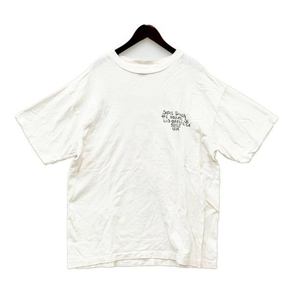 SAINTMICHAEL セントマイケル DENIM TEARS デニムティアーズ 半袖Tシャツ SS TEE SAINT DEATH メンズ XL オフホワイト トップス DM19300■