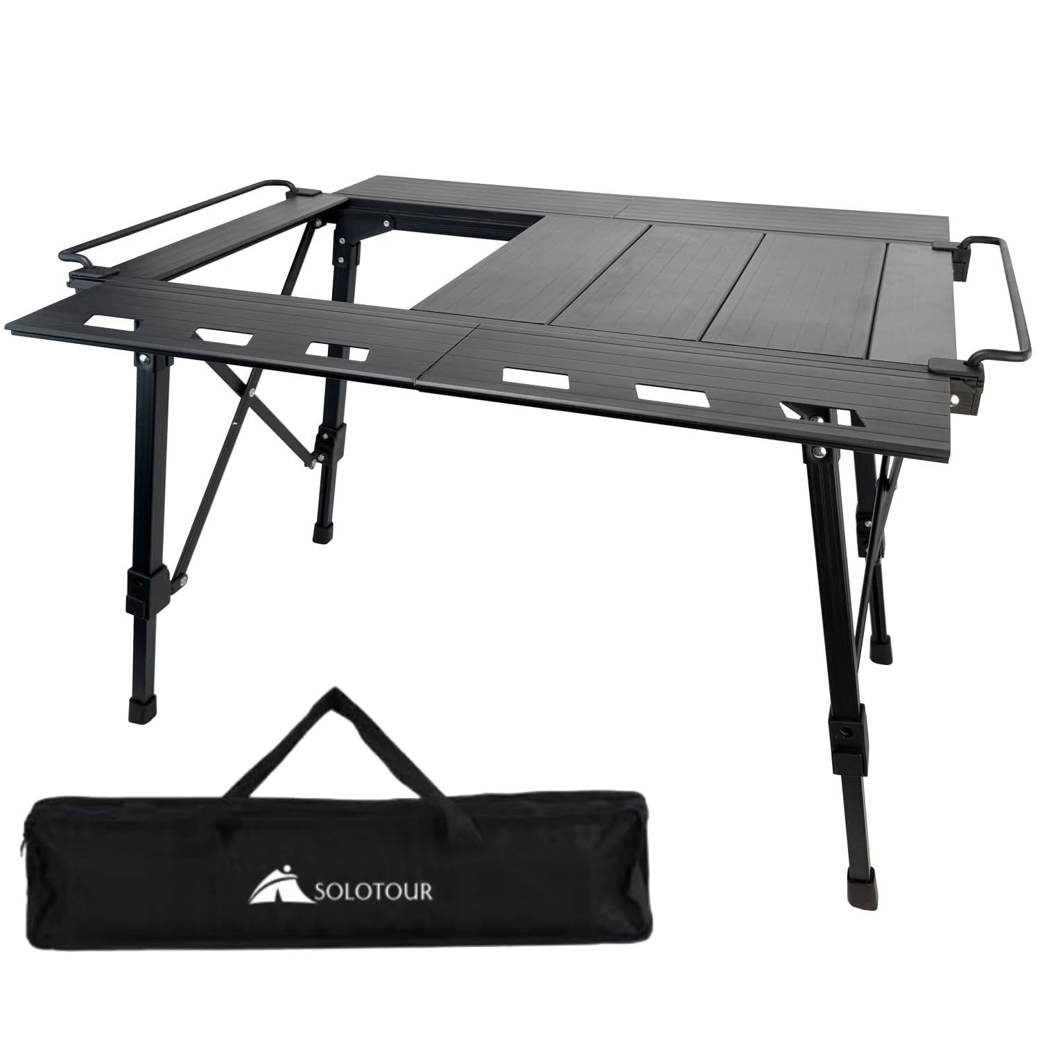 ☆新品☆Solotour IGTテーブル アウトドア テーブル キャンプ 折り畳み アルミ 調節可能 軽量 頑丈 30?荷重 便利 バーベキュー ハイキング コンパクト 収納袋付き 8d079af5