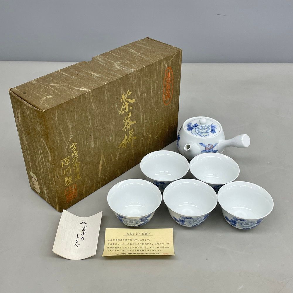 深川製磁 茶器揃い 急須 湯呑 5客セット - メルカリ