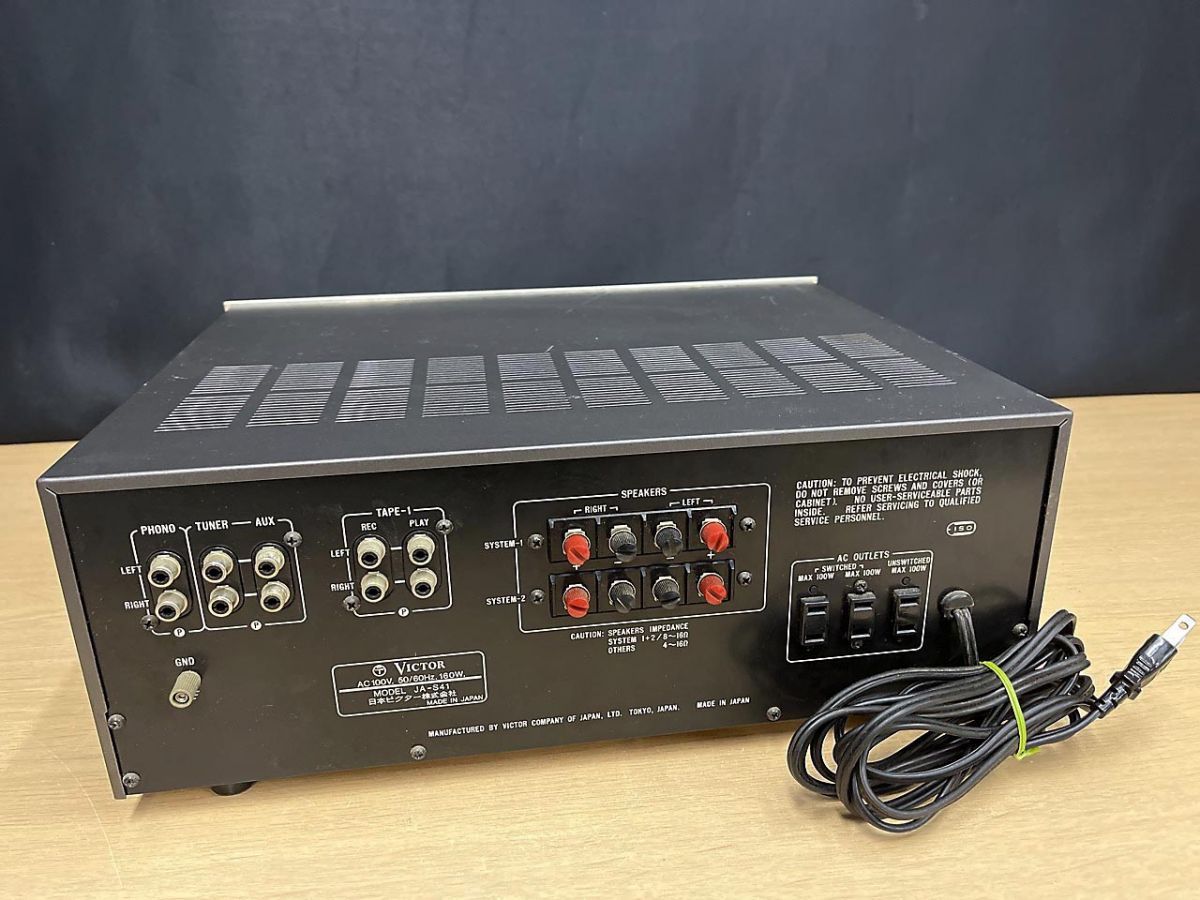 ジャンク品】 Victor ビクター プリメインアンプ JA-S41 - メルカリ