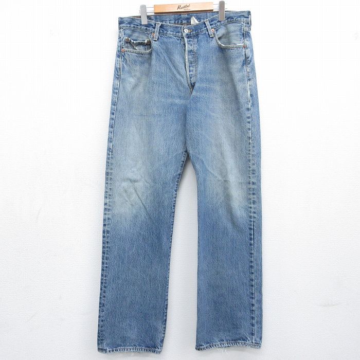 W36/古着 ジーンズ Levis リーバイス 501 メンズ 00年代 00s ヒゲ コットン 【spe】 26may14