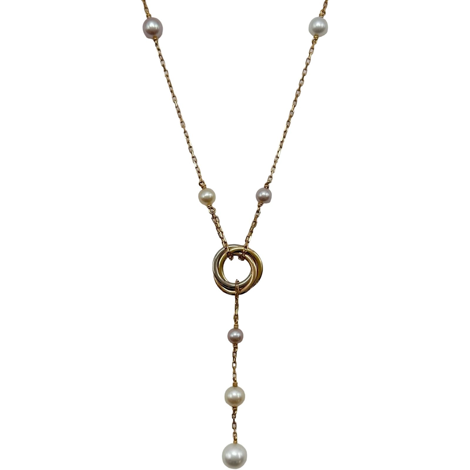 カルティエ Cartier トリニティサークルネックレス ピンクゴールド 750 