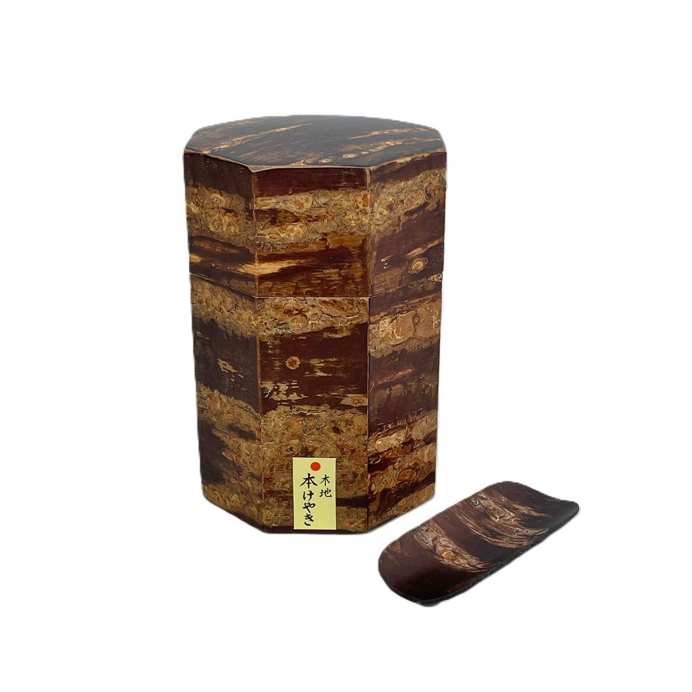 茶道具 八角茶筒 茶さじ 桜皮細工 木箱付き - メルカリ