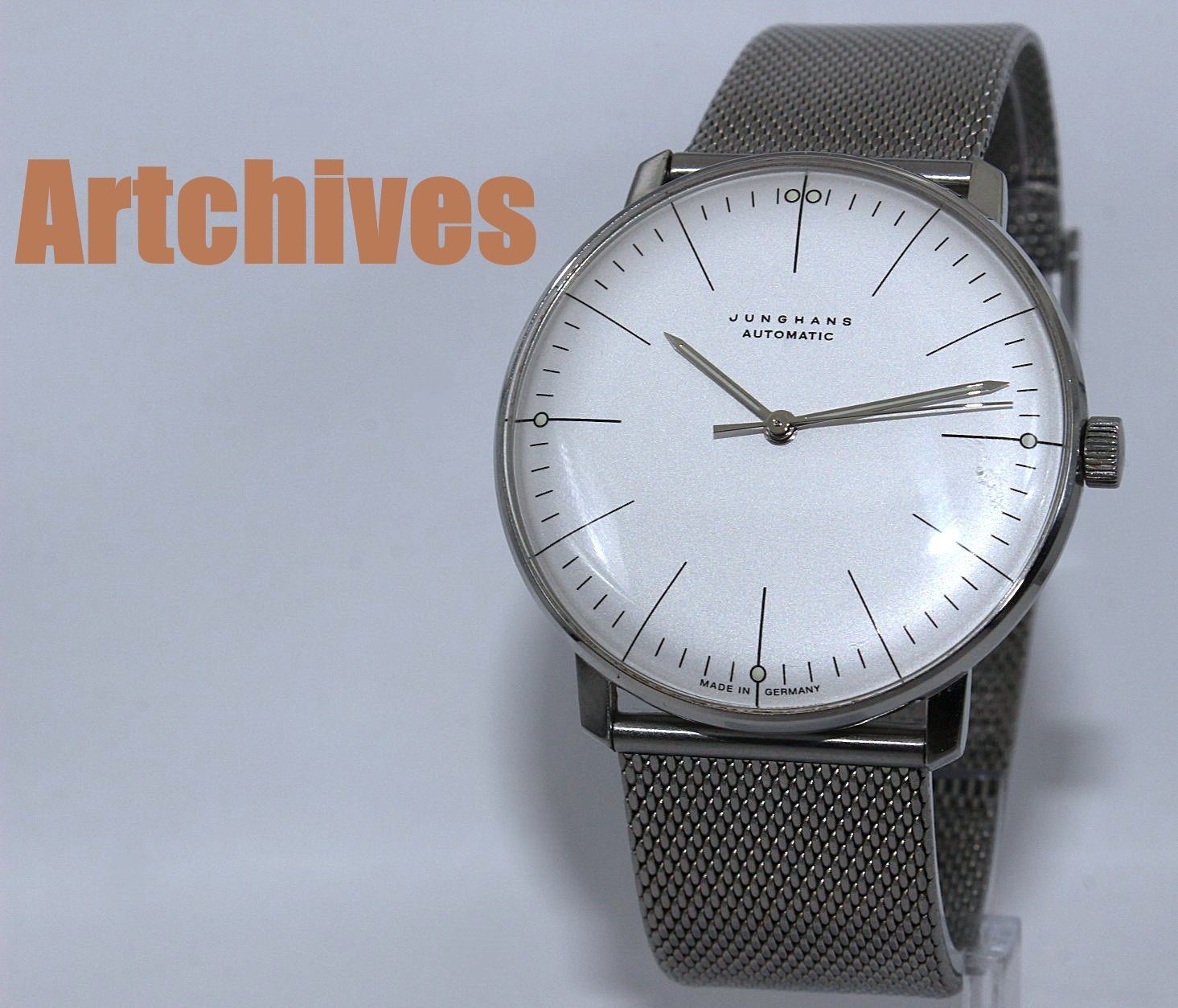 『VRW-1898』☆時計☆JUNGHANS (ユンハンス)☆027/3501.04☆マックスビル☆SL文字盤 メンズ 自動巻き 稼働品☆