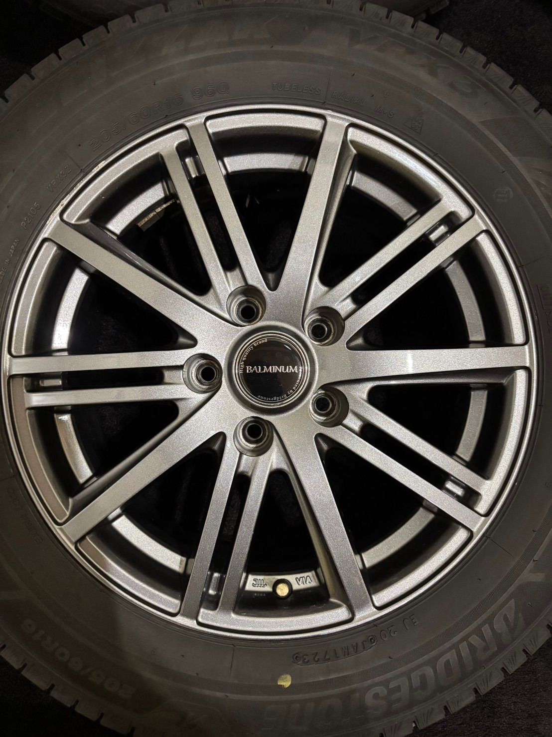 ☆205/60R16 BRIDGESTONE/VRX3 23年製 BALMINUM 16インチ 6.5J +38
