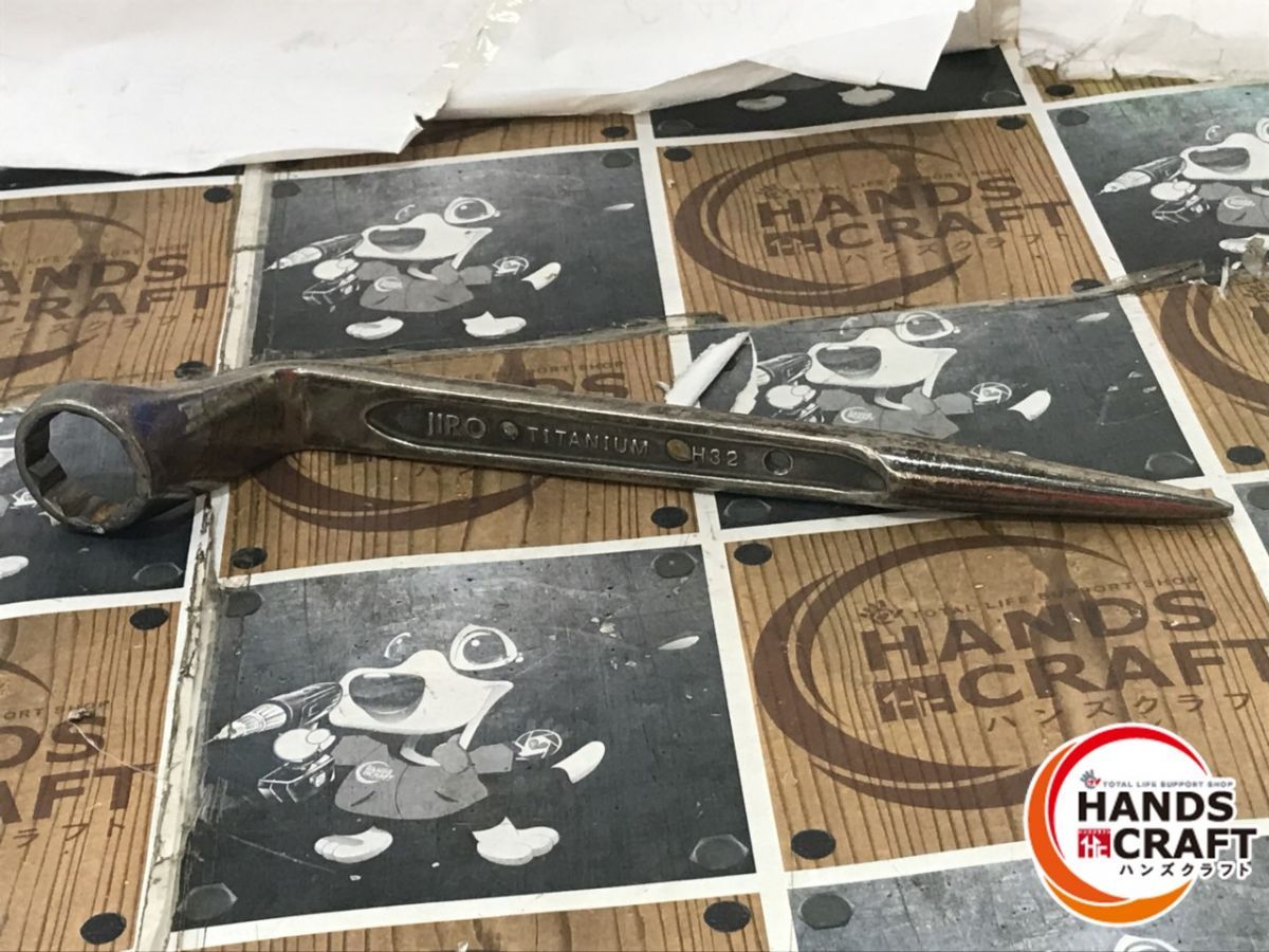 ◆【ジャンク扱い/現状品】JIRO チタンメガネレンチ M20※割れ有溶接跡が有ります